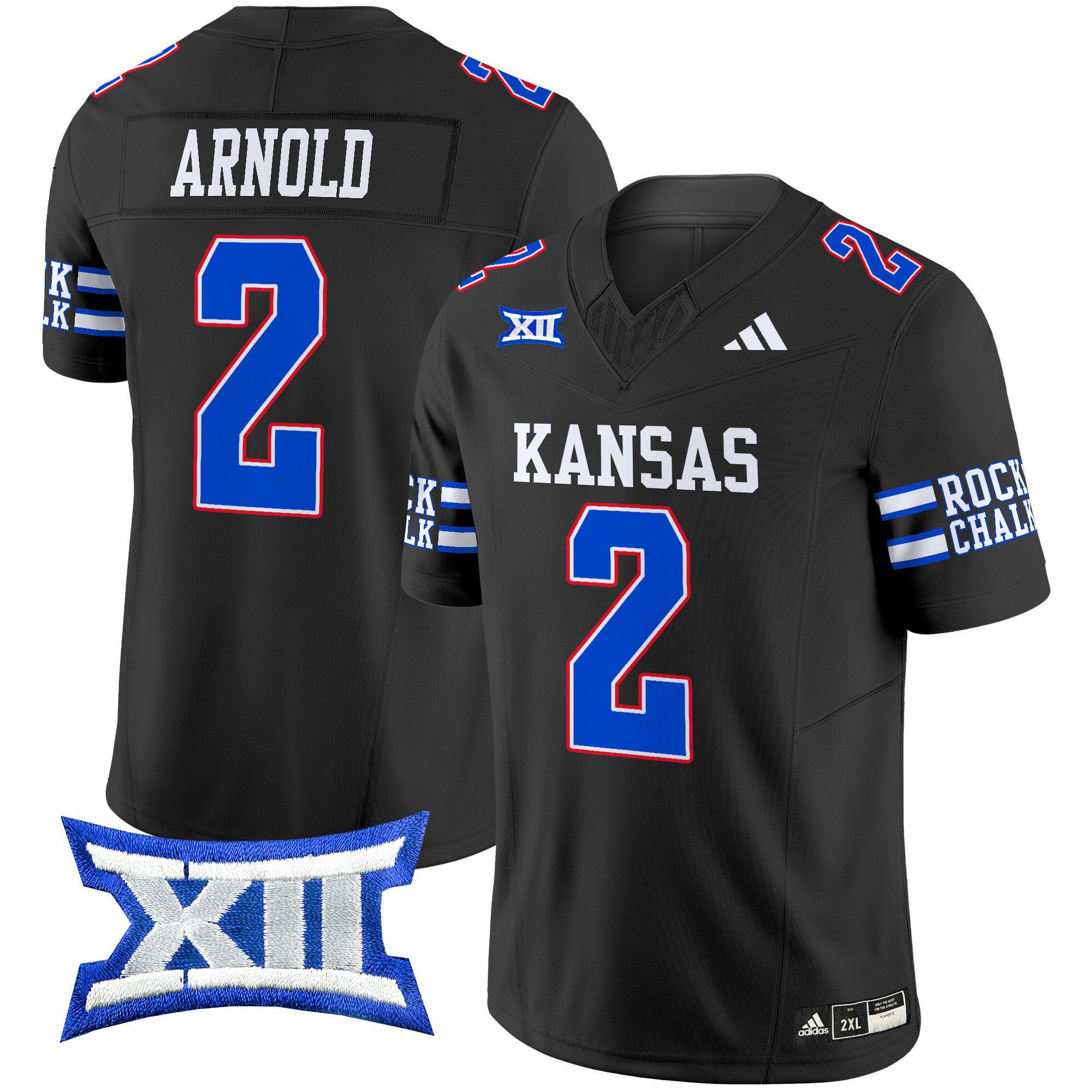 Men Kansas Jayhawks #2 Arnold Black 2024 Vapor Limited NCAA Jersey